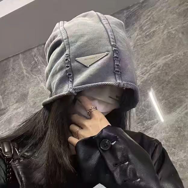 Korean-Style Tie-Dye Beaded Slouchy Beanie for Women - Ethnic Retro Tassel Skull Cap, Early Autumn Wear