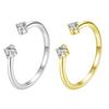 Simple And Exquisite Moissanite Open Ring, Fashionable And Versatile S925 Sterling Silver Ring Can Be Stacked.