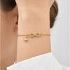 North Star Infinity Bracelet Gold Plated Stainless Steel Adjustable Bangle for Women Eternal Love Gift Non Tarnish