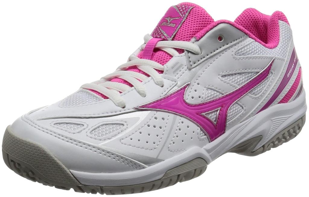 Tennis Shoes Break Shot OC Cm [Mizuno] White/Pink/Silver 23.0