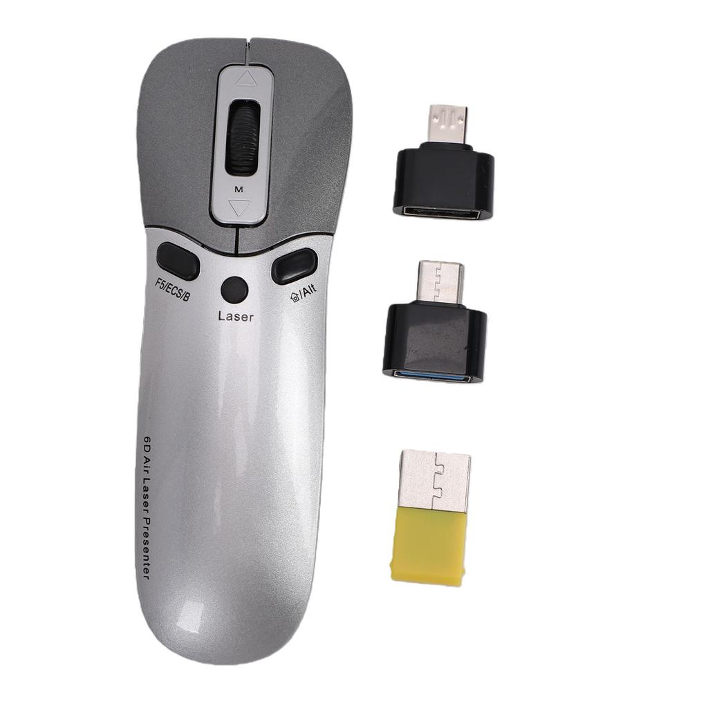 2.4G Wireless Presentation Clicker Mouse Multifuncction Plug and Play Handheld PPT Remote Control for Working