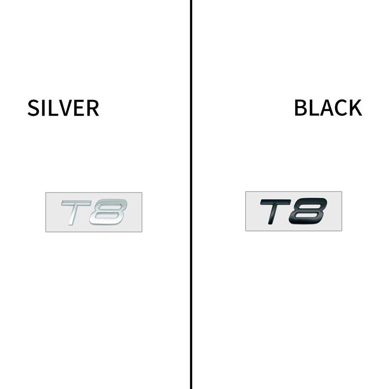 3D Car Styling Chrome Metal Black Silver Sticker Tail Emblem Rear Decal Letter Logo For Volvo T4 T5 T6 T8 B3 B4 B6 B8 V40 XC60
