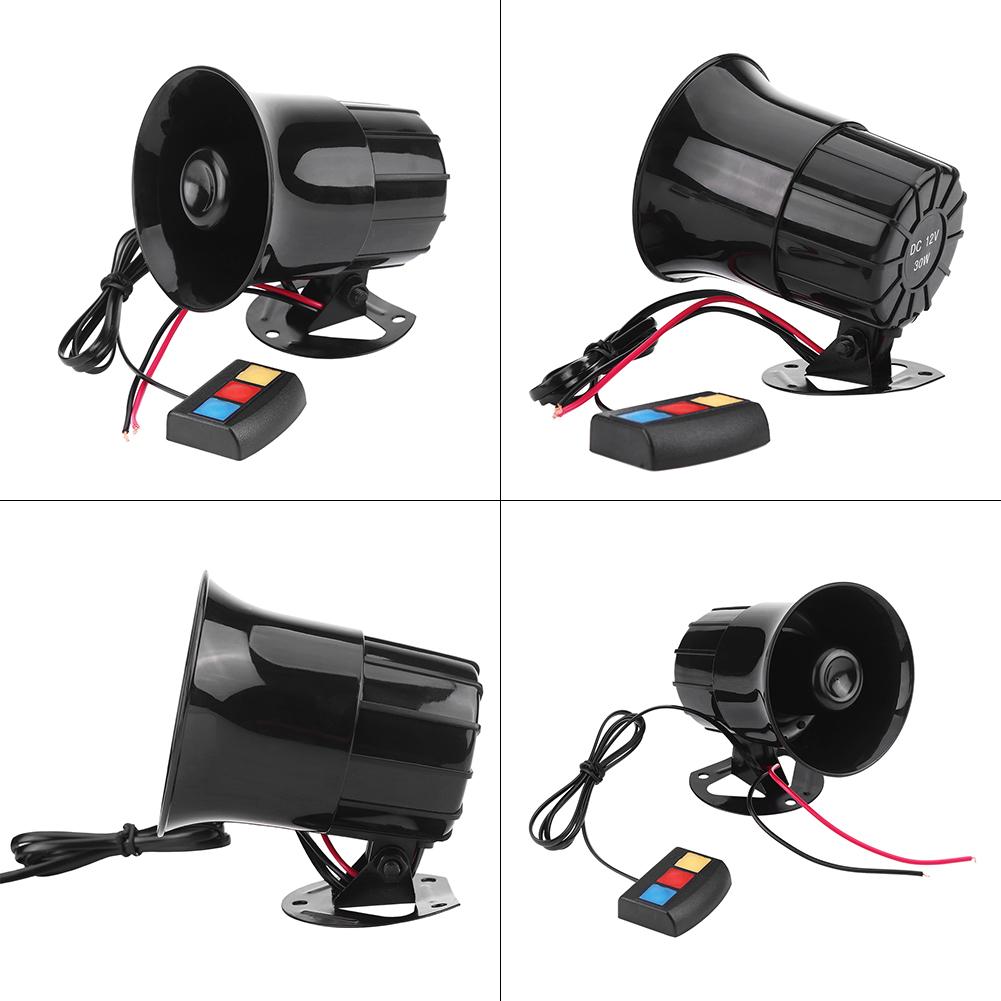 12V 30W Car Motorcycle Alarm Warning Siren Horn 3 Sound Loud Speaker