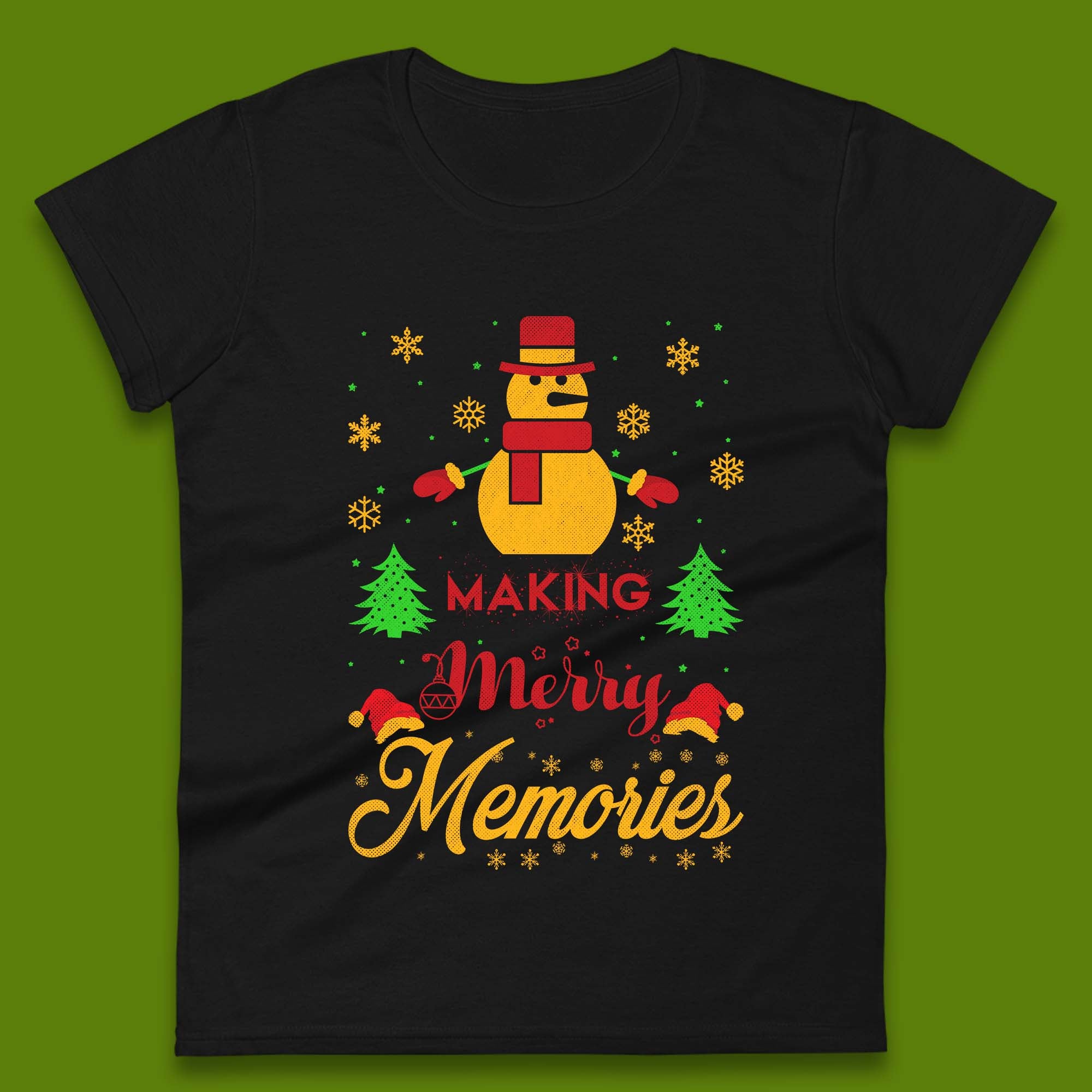 

Merry Memories Christmas Womens T-Shirt Mens Tops Tees Unisex XL