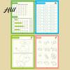Kids Writing Practice 4Pcs Grooved Book with Pens Refills Pencil Gripper Reusable Handwriting Workbooks Alphabet Tracing Learning Children Workbook