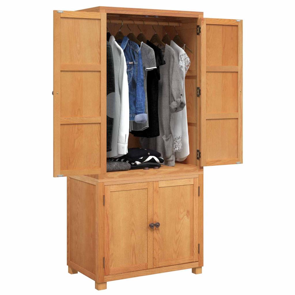 Storage Furniture Set with Storage and Doors Brown Wood Based Material