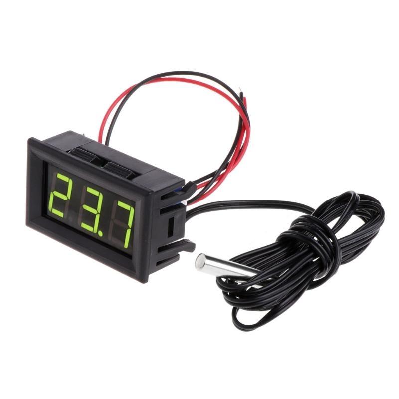Upgraded Car Temperature Panel Meter Gauge -50~110 °c Digital LED Thermometer 5-12V Easy Connection for Industrial