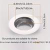 Stainless Steel Kitchen Sink Drain Strainer with Cover Easy-Clean Mesh Filter for Clog Prevention & Efficient Drainage Kitchen Sink Strainer