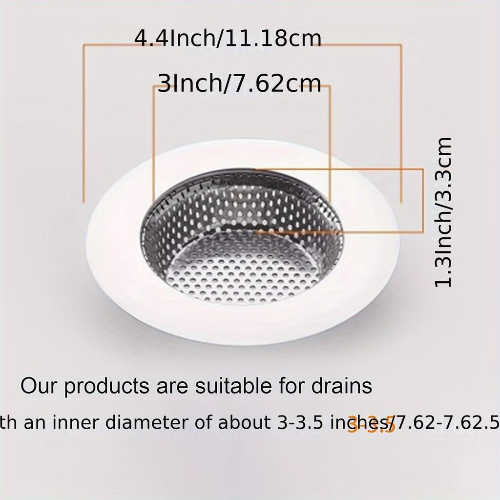 Stainless Steel Kitchen Sink Drain Strainer with Cover Easy-Clean Mesh Filter for Clog Prevention & Efficient Drainage Kitchen Sink Strainer