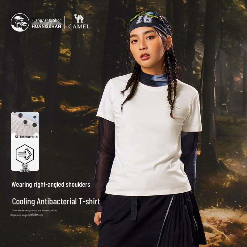 Camel x Huangshan Women s Quick-Dry Breathable Cool Feeling Anti-Bacterial Sports T-Shirt XL