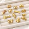 Sterling Silver & Imitation Gold Lotus Bow Star Spacer Beads for Baby Rope Weaving