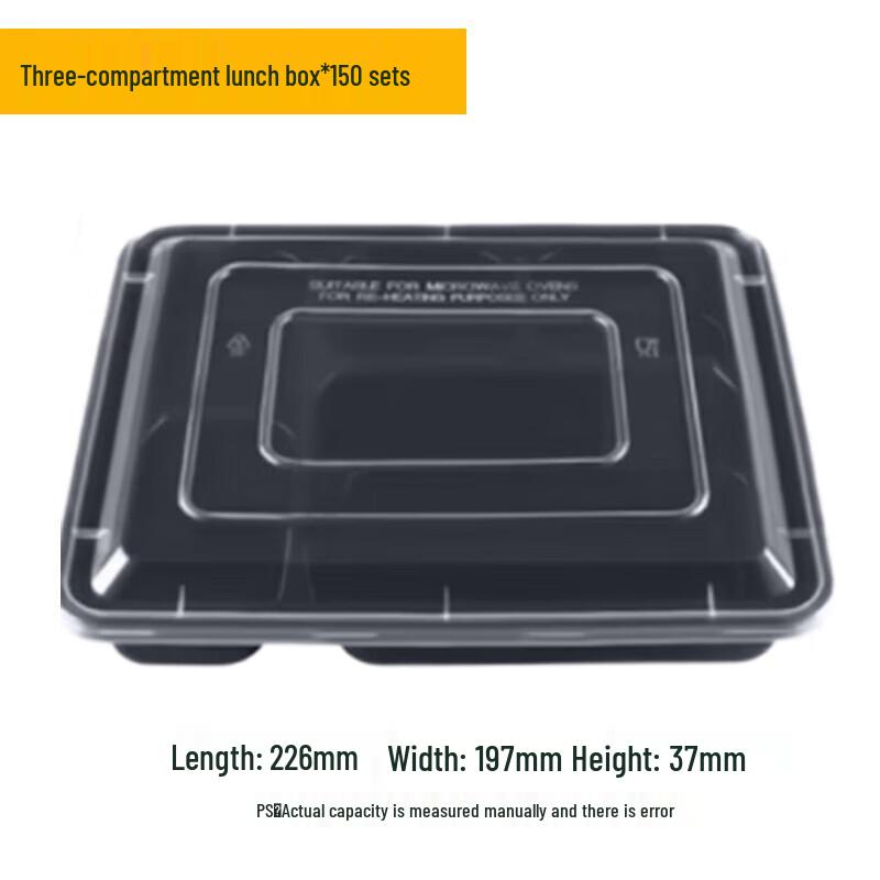 Youhe Youmi Disposable 5-Compartment Meal Prep Containers with Lids