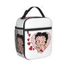B-Betty Boops Girl Insulated Lunch Bag Cooler Bag Reusable,Lunch Container Large Tote Lunch Box Bento Pouch Beach  Outdoor