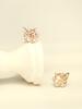 Minimalpiercing 14K Circle Cubic Butterfly Piercing Earrings