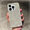 Luxus-Wildleder-Leder-Handyhülle für iPhone 16 15 Pro Max Plus 14 13 12 11 Hüllen Matte Silikon Weiche Stoßfeste Abdeckung Mode