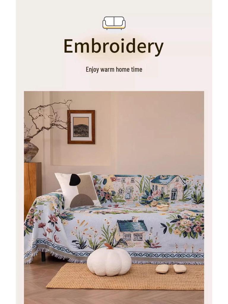 Universelles Vier-Jahreszeiten Polyester-Baumwoll Sofa Überwurfhandtuch