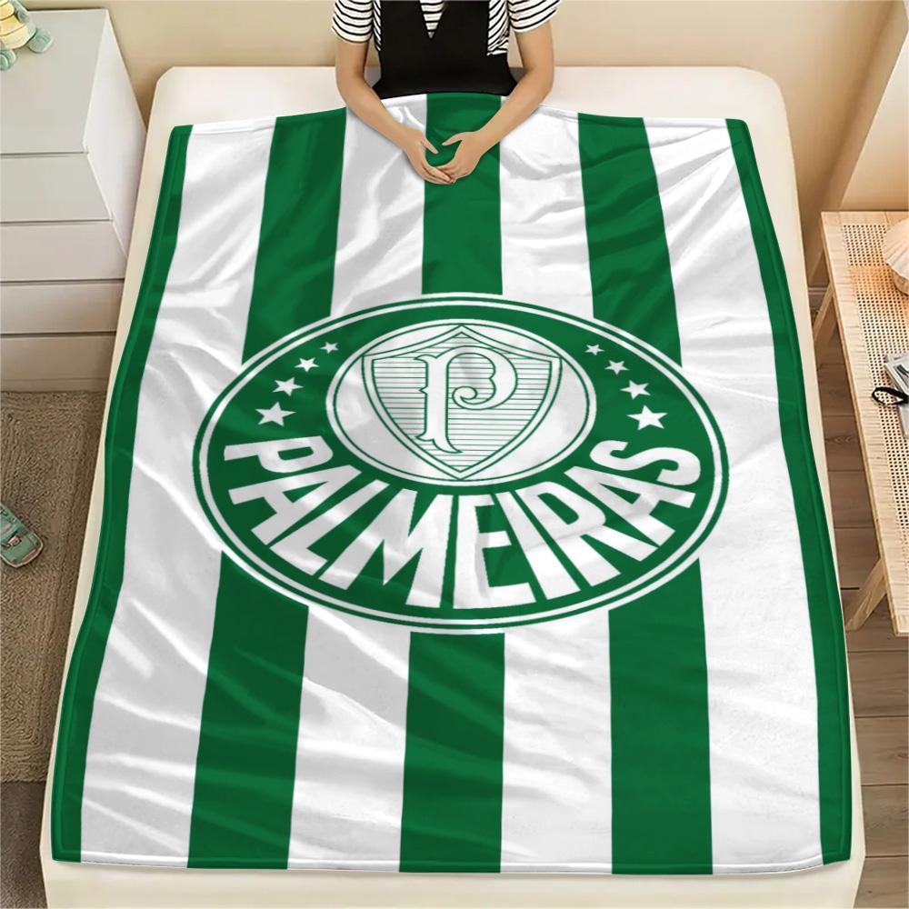 1Pc Palmeiras Print Flannel Blanket High Quality Warm Comfortable Cover for All Seasons Perfect for Gifts Home Decor
