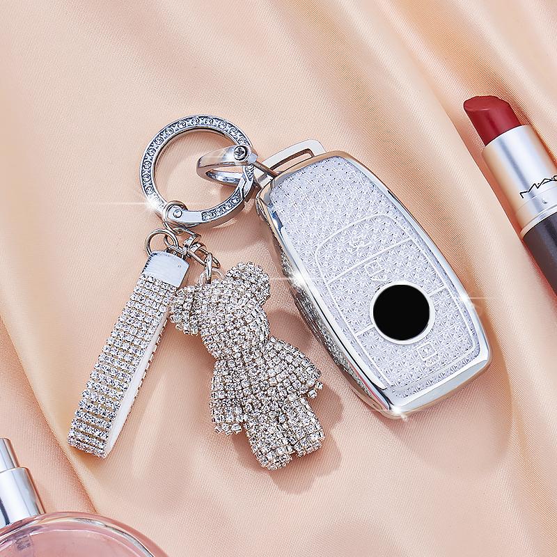 White Diamond Pattern Tpu Key Case For Mercedes Benz A C E S Class Gla Glc Gle Gl Gls Cla Cls Amg W205 W213 W177 W222 Key Cover