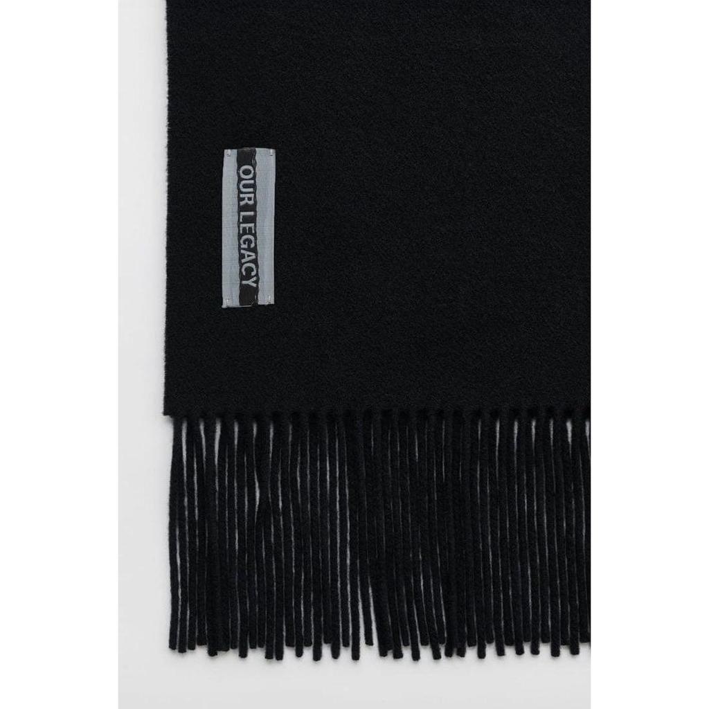 Used OUR LEGACY ESTATE SCARF Black Wool