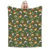 S-Sesame Street Elmo Cookie Wool Blanket Sesame Street Cartoon Comedy Funny Throw Blanket for Home 125*100cm Bedspreads