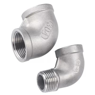 1/8" 1/4" 3/8" 1/2" 3/4" 1" Female X Male Thread Street Elbow 90 Degree Angled SS 304 Stainless Steel Pipe Fitting Connectors