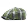 Fashion Plaid Newsboy Cap for Men Women Spring Summer Thin Octagonal Hat British Retro Beret Baker Boy Cap Painter Hat