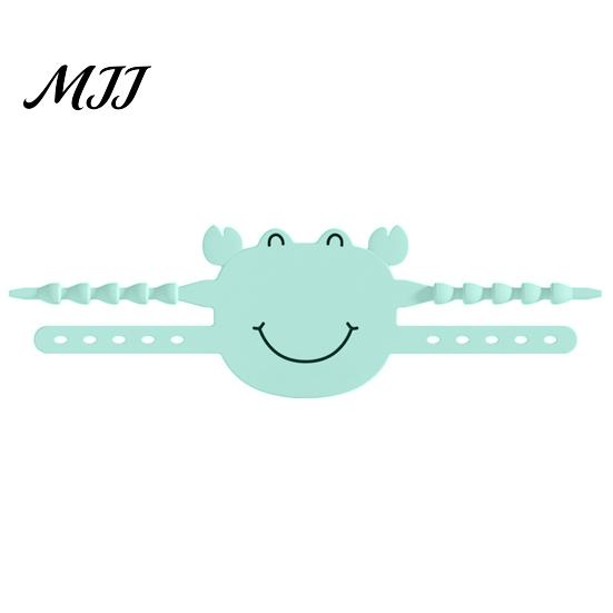 Impact Absorbing Pad Silicone Door Latch Silencer, 5-Position Adjustable Lock Buffer Cover, Cartoon Flexible Guard Crab Soft Slam Stopper for Bedroom