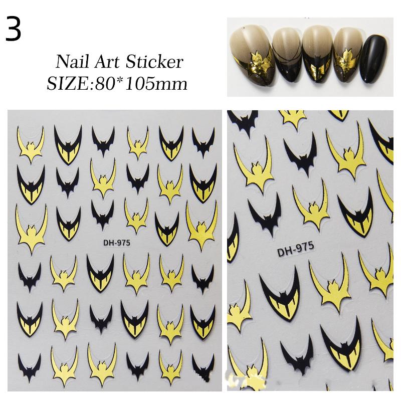 1Pcs Maple Leaf Autumn Nail Art Sticker Fashion Elegant Bronzing Gold Fall Leaves Red Leaf Nail Decals DIY Nail Art Decoration
