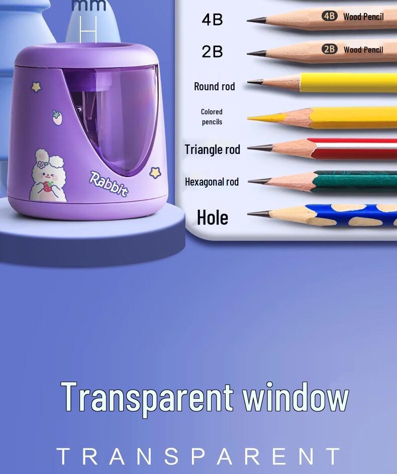 Elektrické automatické ořezávátko na tužky pro základní školu pro děti