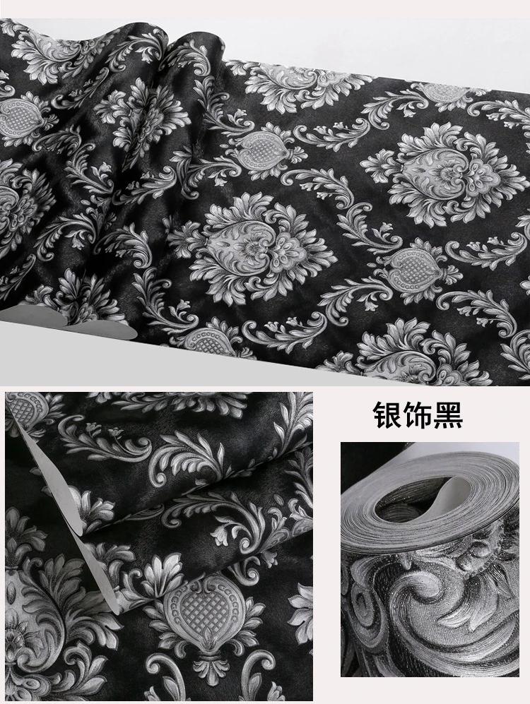 3D Luxury European Wallpaper el Restaurant KTV Bar Living Room Retro Style 3D Large Flower Wallpaper home deor