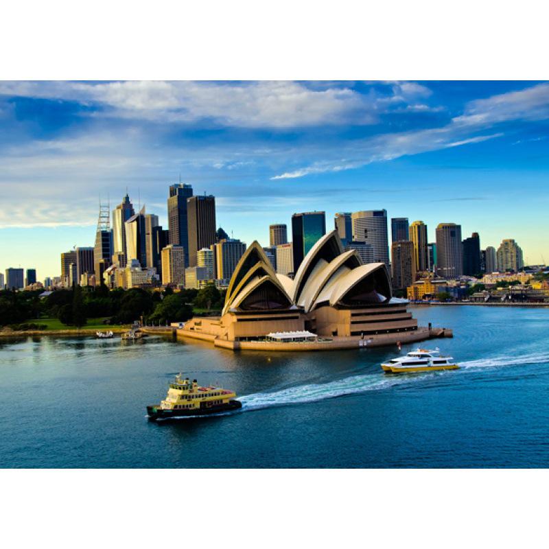 Sydney Opera House Decorative Wall Art - Framed Kraft Paper Poster