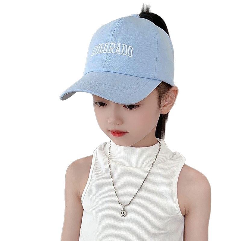 Bestickte Baseballkappe im koreanischen Stil - Eltern-Kind, Unisex, Sonnenschutz, Weiche Kappe für Frühling und Sommer