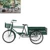 Miniature Alloy Retro Three Wheel Flatbed Truck Metal Tricycle Model Toy Vintage Car Home Decoration for