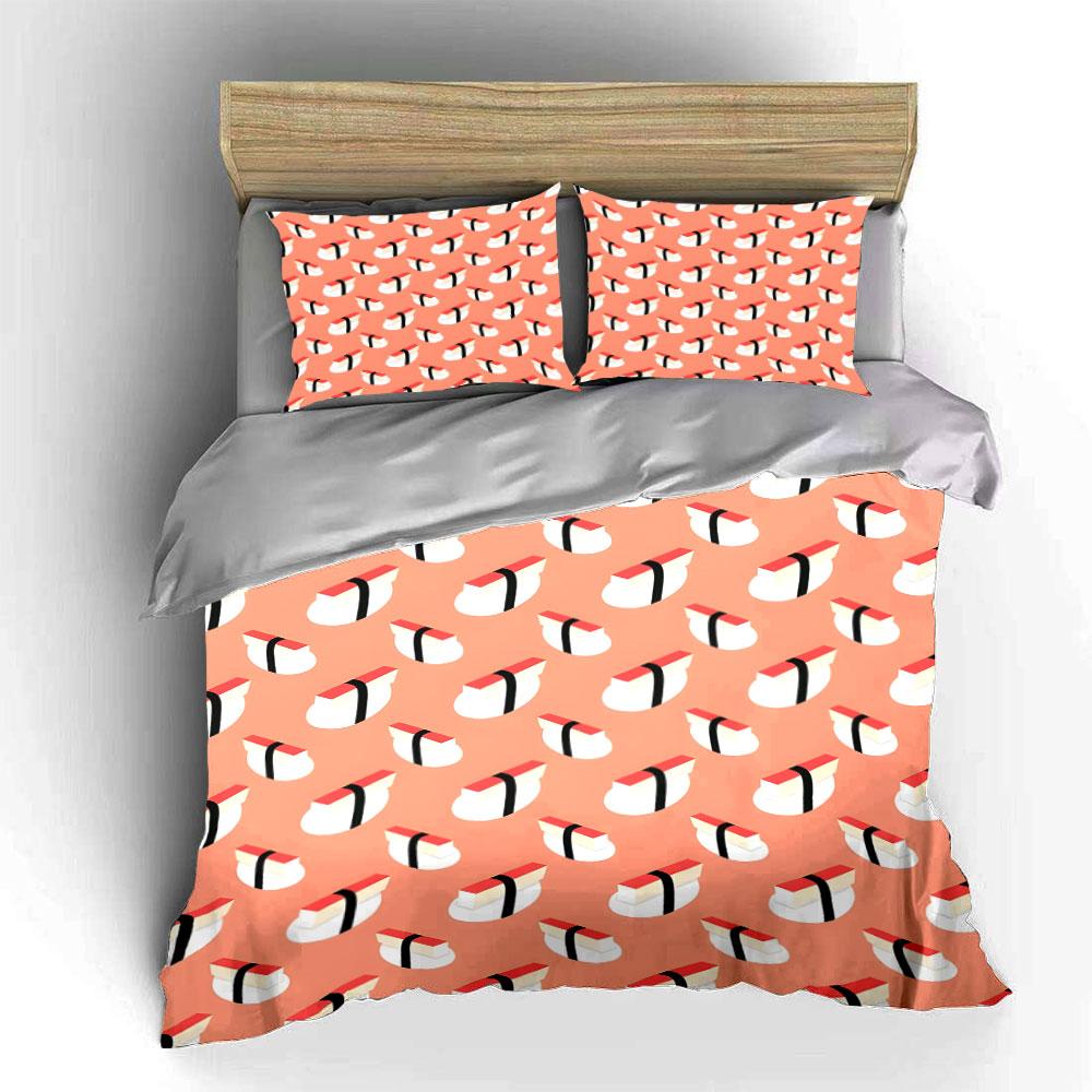 Whimsical sushi dreams. Bedding sets Duvet covers Pillowcases(1* Duvet Cover 2* Pillowcases without duvet insert)