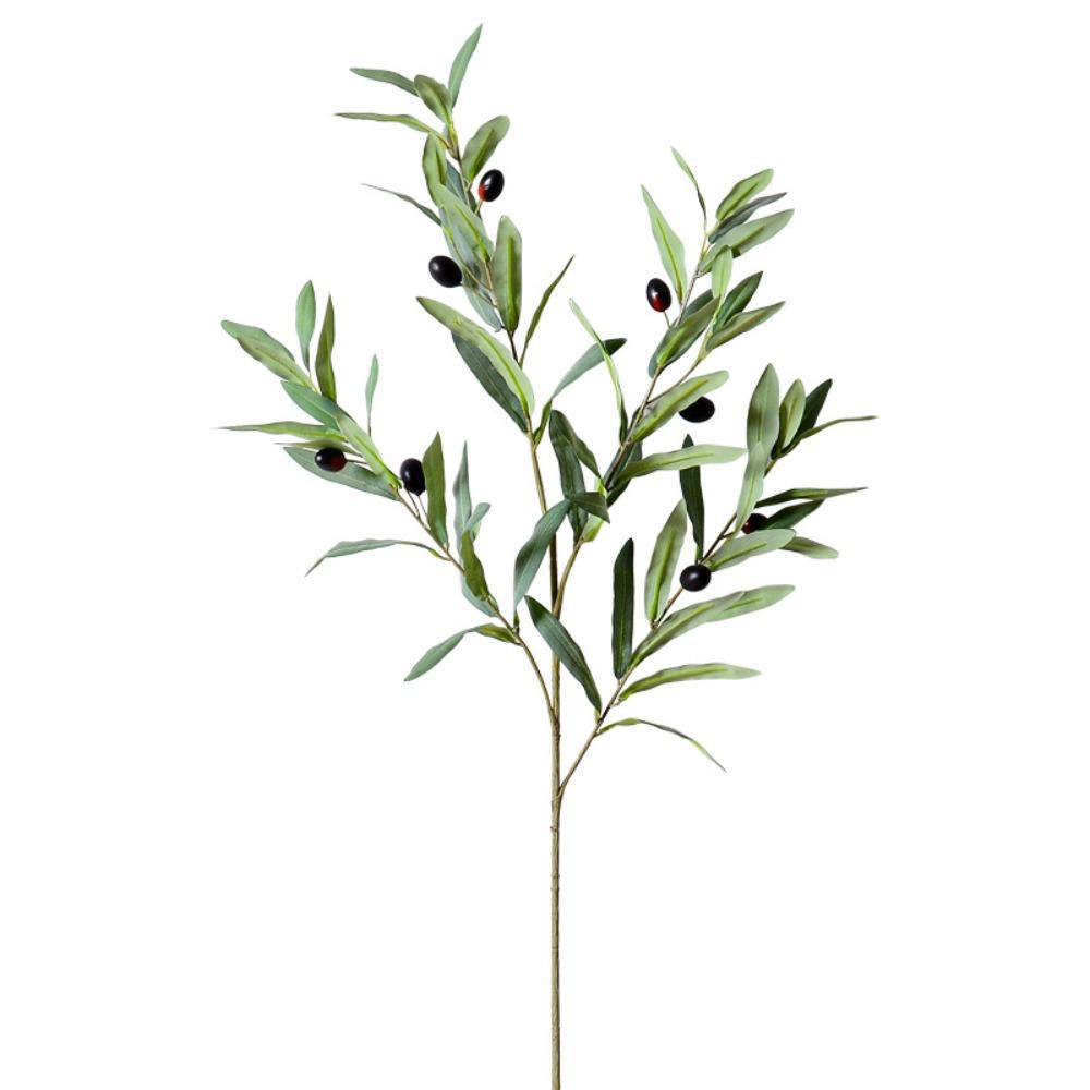 4 Fork Artificial Olive Branch Plastic Fake Plant Simulated Olive Leaf  Wedding Decor