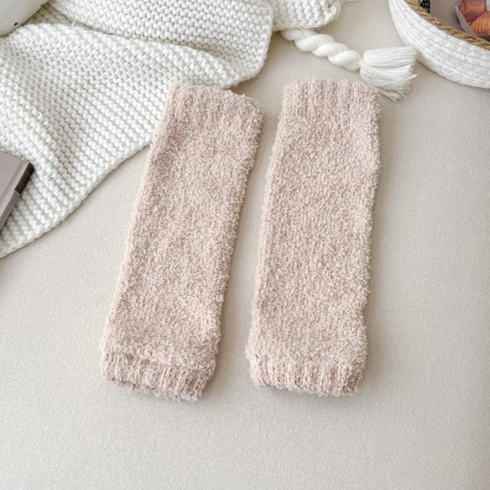 Women Autumn Winter Leg Warmers Soft Long Leg Sleeves Warmer Thicken Knee Protector Socks One Size хаки