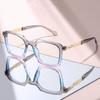 Retro Black Frame Blue Light Glasses, Gold Twisted Legs Design, Clear Lens Computer Eyewear for Men & Women Eye Protection