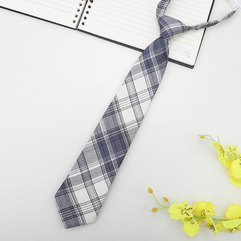 Jk Small Tie Female College Style Lazy Japanese Plaid Uniform Shirt Tie Student Ins Men'S And Women'S Short Styles Free Of Charge