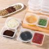 10/20/30P Double Compartment Condiment Containers with Lids Disposable, 2 Compartment Snack Containers, Reusable Snack Container