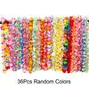 24/36pcs Hawaiian Leis Bulk Luau Party Colorful Tropical Flower Necklace Leis Summer Beach Hula Dance Party Decorations Supplies