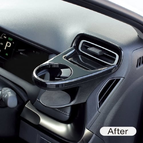 Tsuchiya Yac Car Model Specification Toyota MXPK1# Aqua Specification Air Conditioner Drink Holder for Driver Seat Black 180 x 210 x 135mm SY-A14