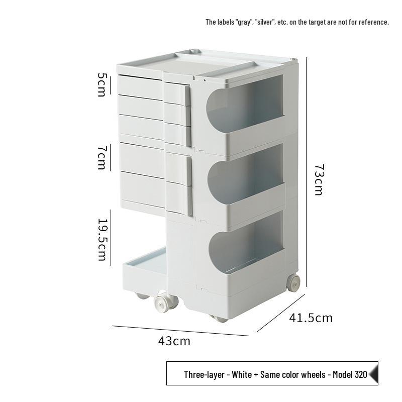 Nordic Rotating Multi-Layer Storage Cabinet: Versatile Makeup, Bedside, or Snack Organizer