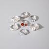 7Pcs/set Punk Red Crystal Rings for Women Men Vintage Irregular Geometric Metal Couple Ring Set Fashion Jewelry Accessories