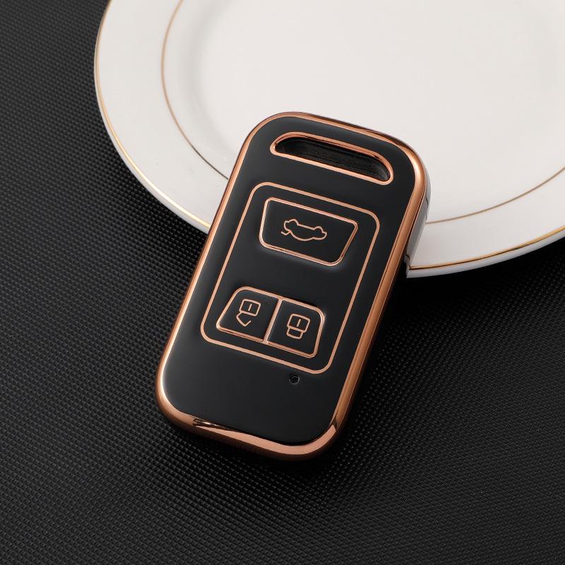 Chery Tiggo 5x/7/8 Key Case - High-End Gold Edge Shell for Men & Women