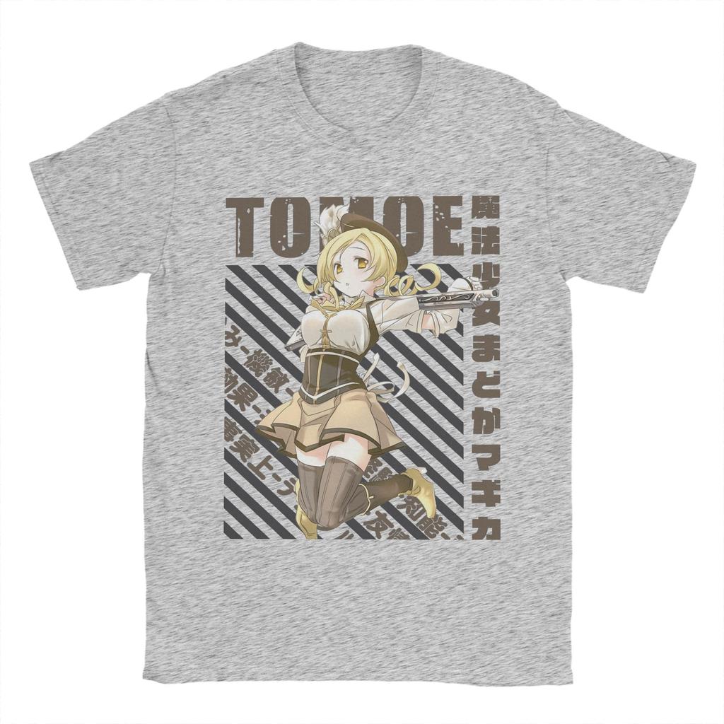 Novelty Mahou Shoujo Mami Tomoe TShirt Unisex Round Neck Pure Cotton T Shirt Madoka Magica Anime Short Sleeve Tees Classic Clothes