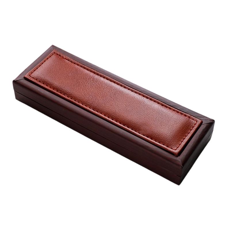 

Элегантные Бизнес Подставки-Коробки для Хранения Ручек с Дизайном с Отделкой из ПУ Кожи Стильные Органайзеры для Офисного Стола для Подарков оранжевый