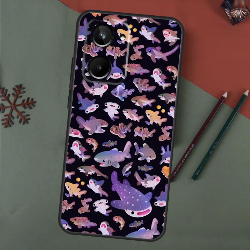 whale sharks Case For Realme C55 C51 C75 C63 C61 C53 C35 C65 C67 C71 11 12 13 14 15 Pro Plus GT6 GT7 Pro