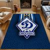 Dynamo Moscow Soccer Club Emblem Design Patterned Carpet, Non Slip Mat Suitable for Living Room and Bedroom Sofas