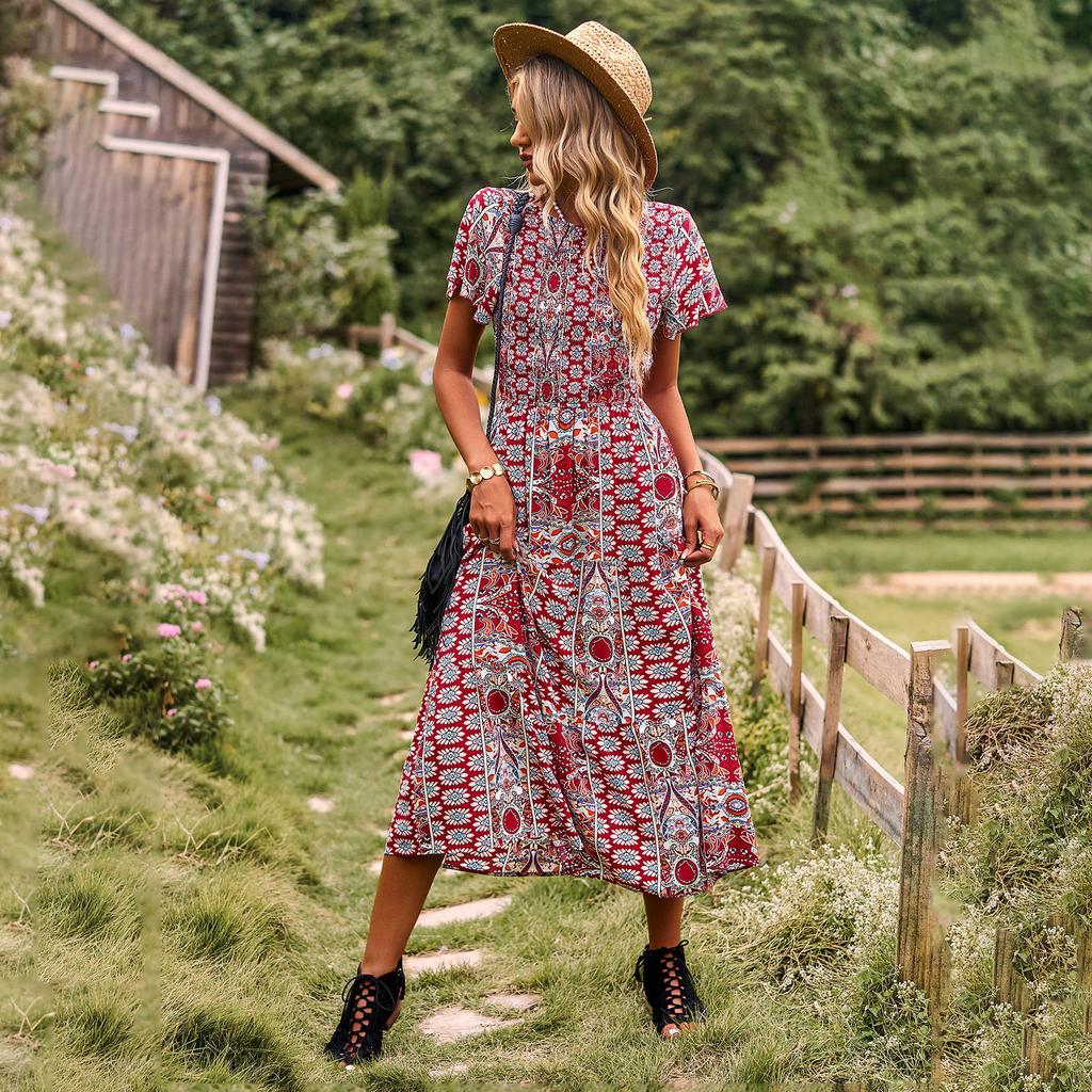 Large Sway Dress for Spring and Summer Waist Slimming Skirt for Women