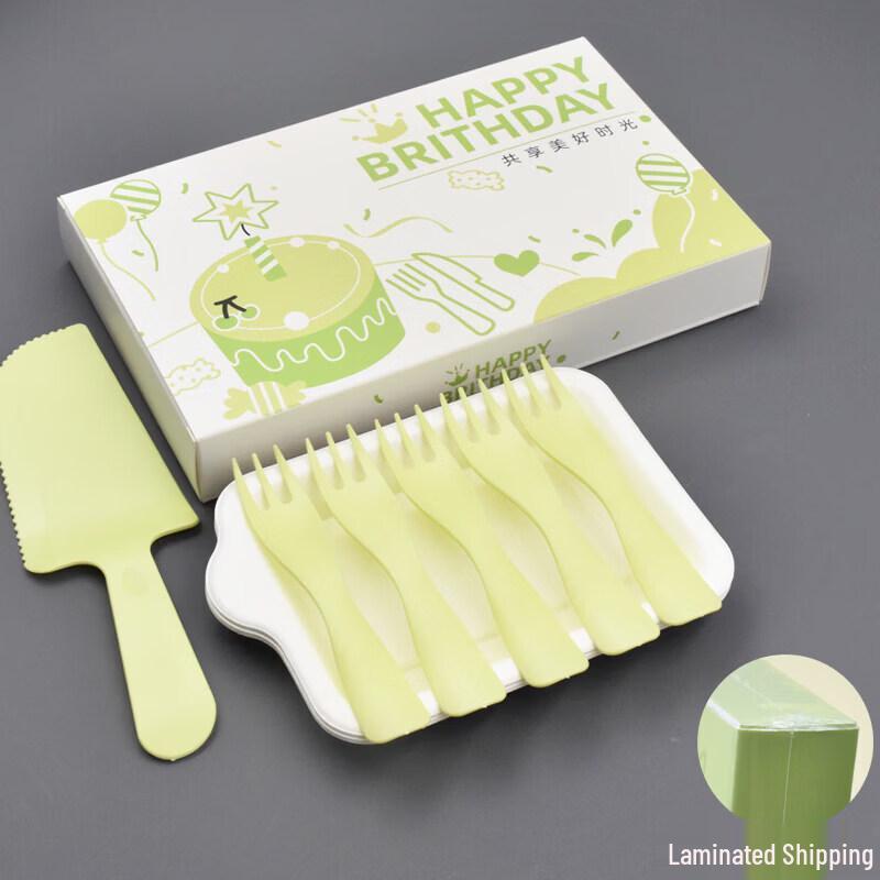 Starry Disposable Plastic Dessert Plate, Cutlery & Candle Set